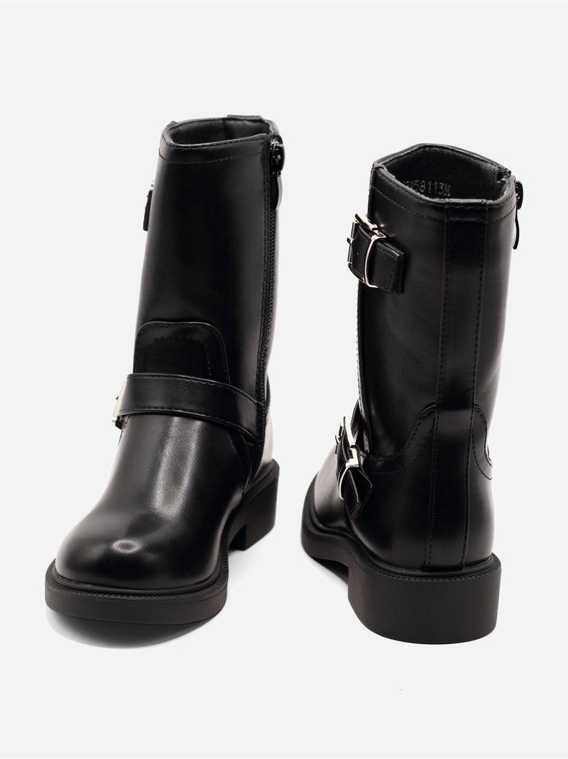 Botines con cremallera Negro - Kiabi