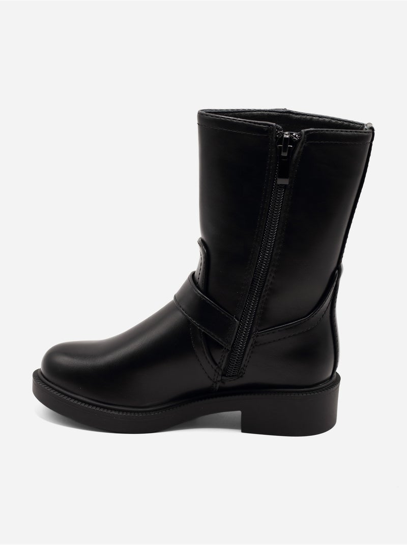 Botines con cremallera Negro - Kiabi