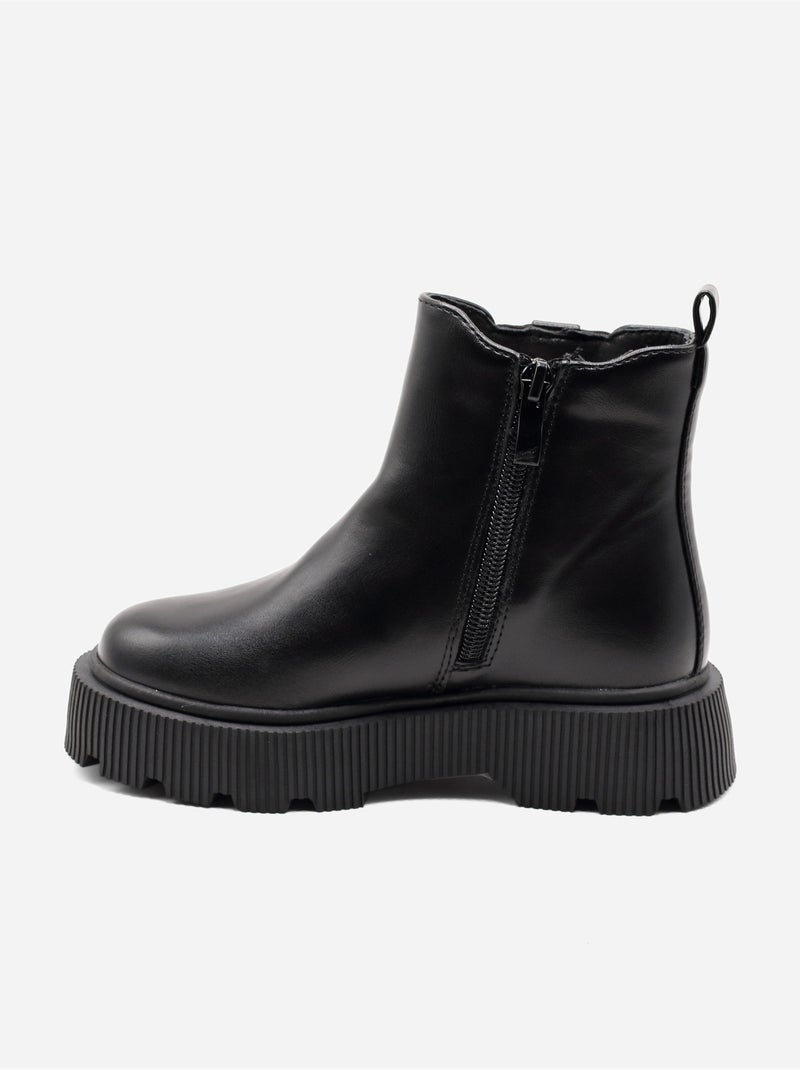 Botines con cremallera Negro - Kiabi