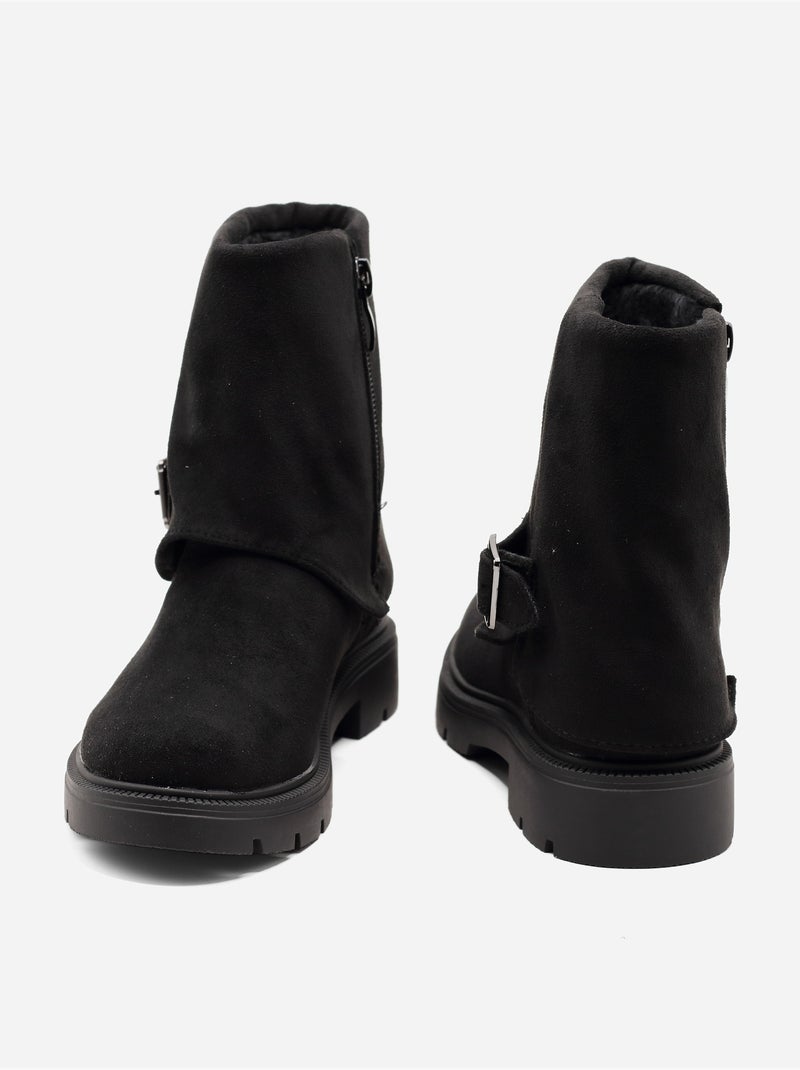 Botines con cremallera Negro - Kiabi