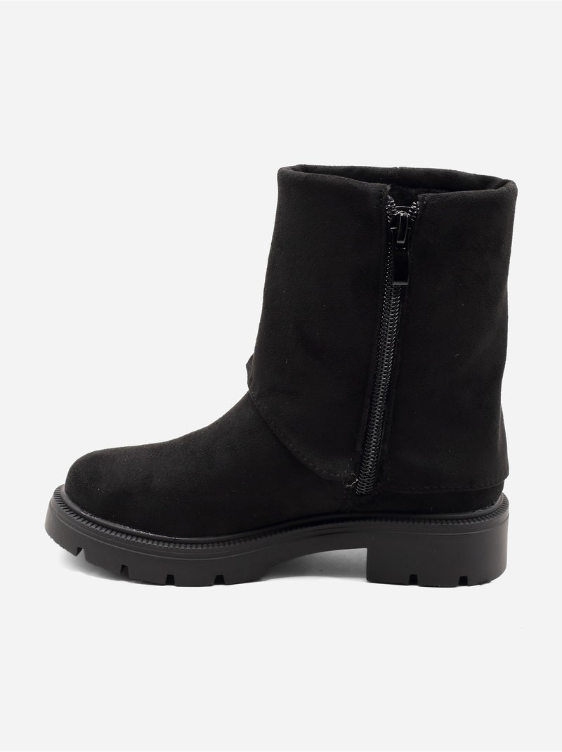 Botines con cremallera Negro - Kiabi