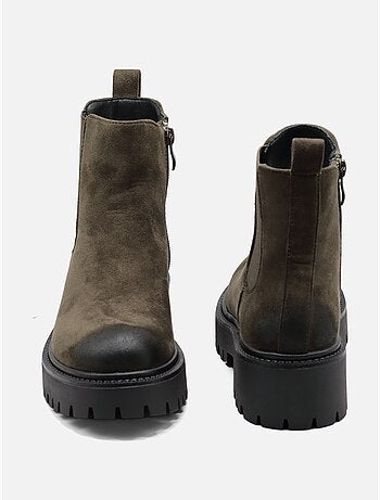 Botines con cremallera