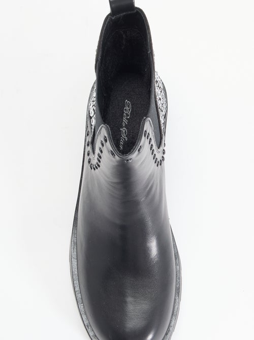 Botines con detalle de tachuelas y pedrería - Kiabi