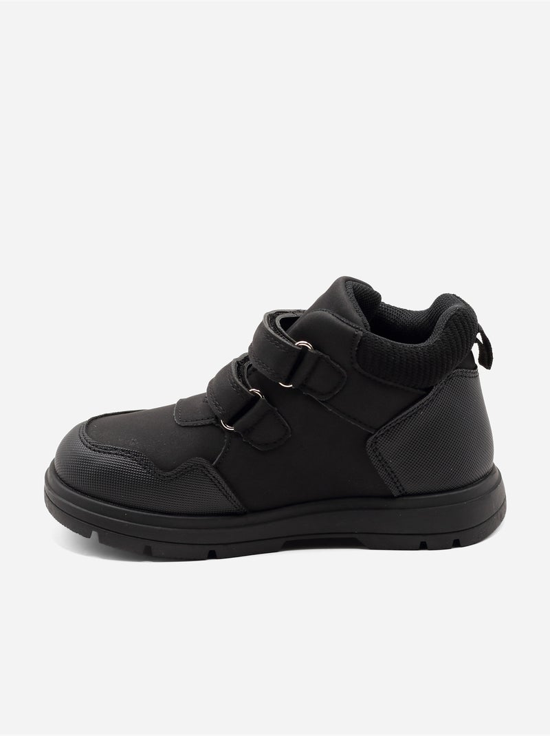 Botines con doble cierre de velcro Negro - Kiabi