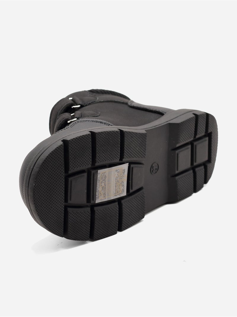 Botines con doble cierre de velcro Negro - Kiabi