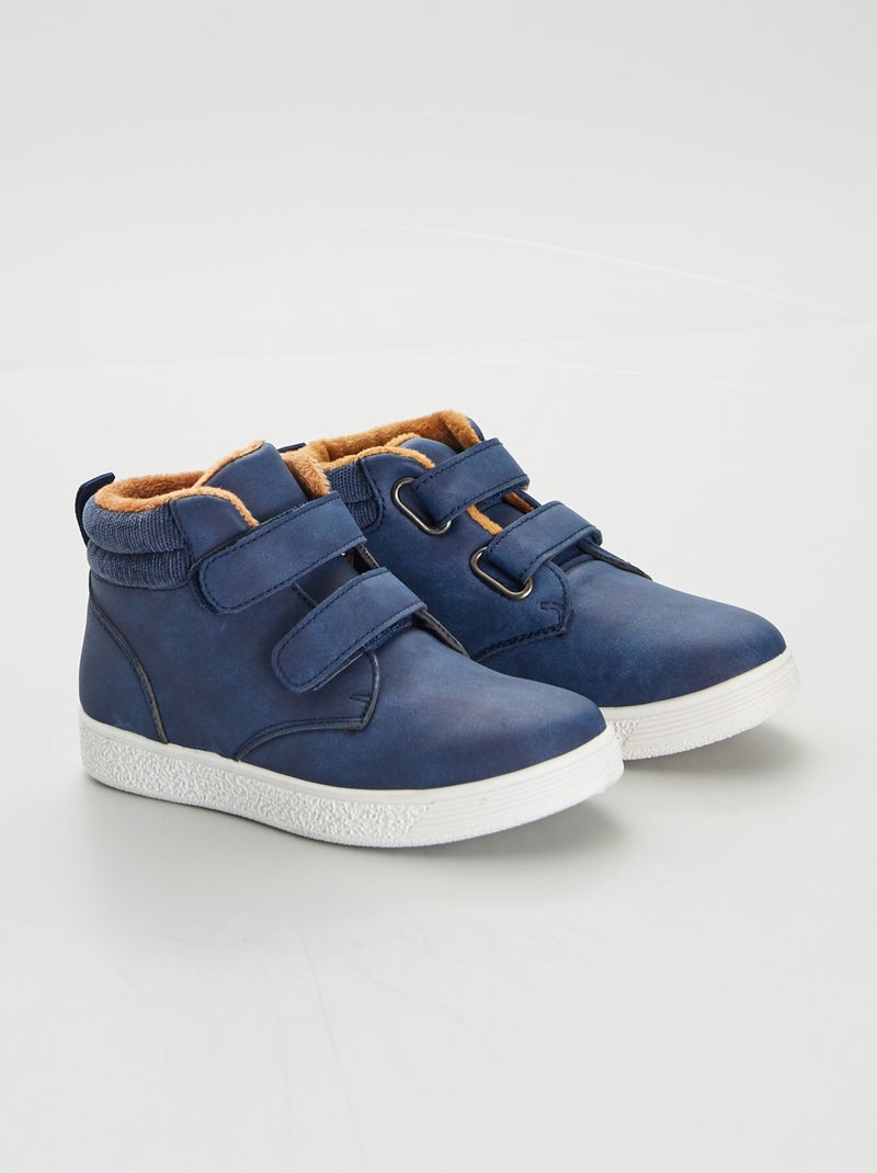 Botines con doble tira de velcro AZUL - Kiabi