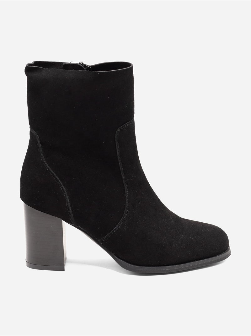 Botines con efecto ante Negro - Kiabi
