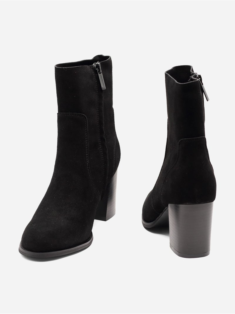 Botines con efecto ante Negro - Kiabi