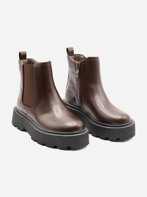 Botines con efecto cocodrilo - Kiabi Botines con efecto cocodrilo - Kiabi