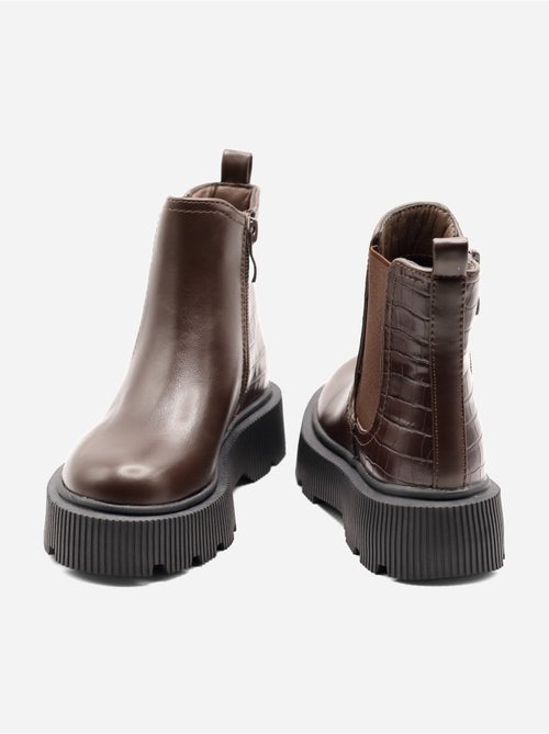 Botines con efecto cocodrilo - Kiabi Botines con efecto cocodrilo - Kiabi