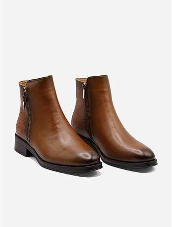 Botines con efecto cocodrilo