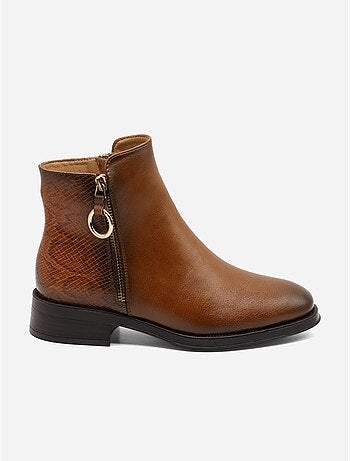 Botines con efecto cocodrilo