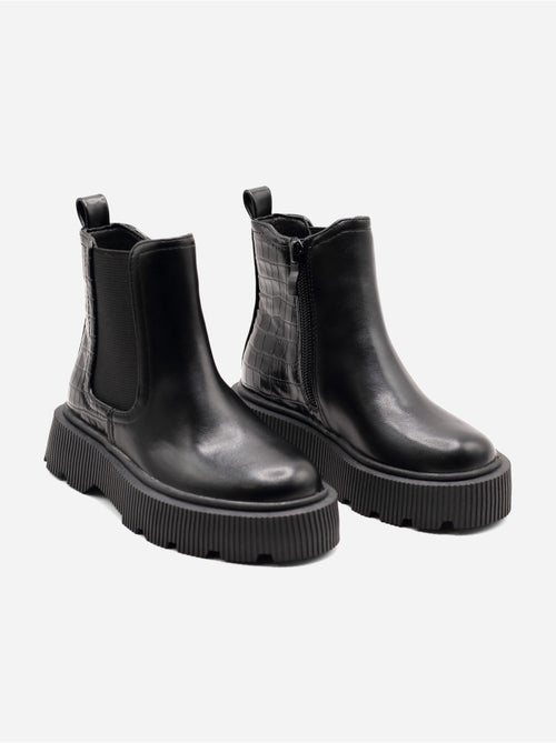 Botines con efecto cocodrilo - Kiabi Botines con efecto cocodrilo - Kiabi