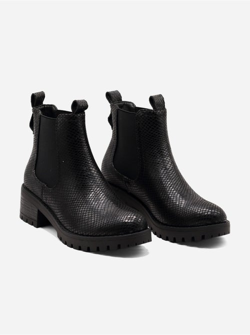 Botines con efecto cocodrilo - Kiabi Botines con efecto cocodrilo - Kiabi