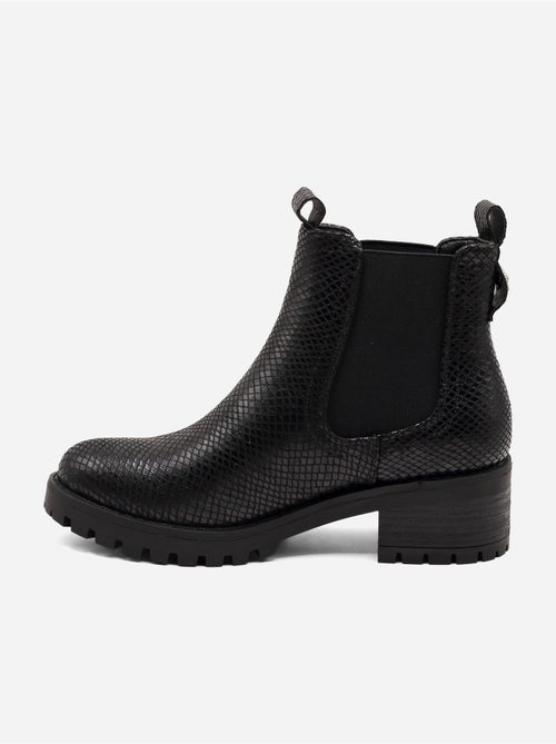 Botines con efecto cocodrilo - Kiabi Botines con efecto cocodrilo - Kiabi