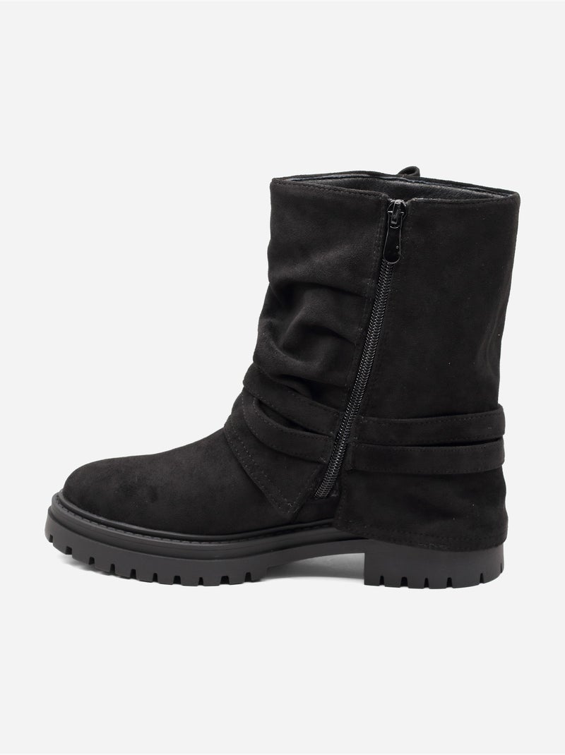 Botines con flecos Negro - Kiabi