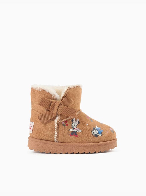 Botines con forro de peluche y estampados de minnie - Kiabi