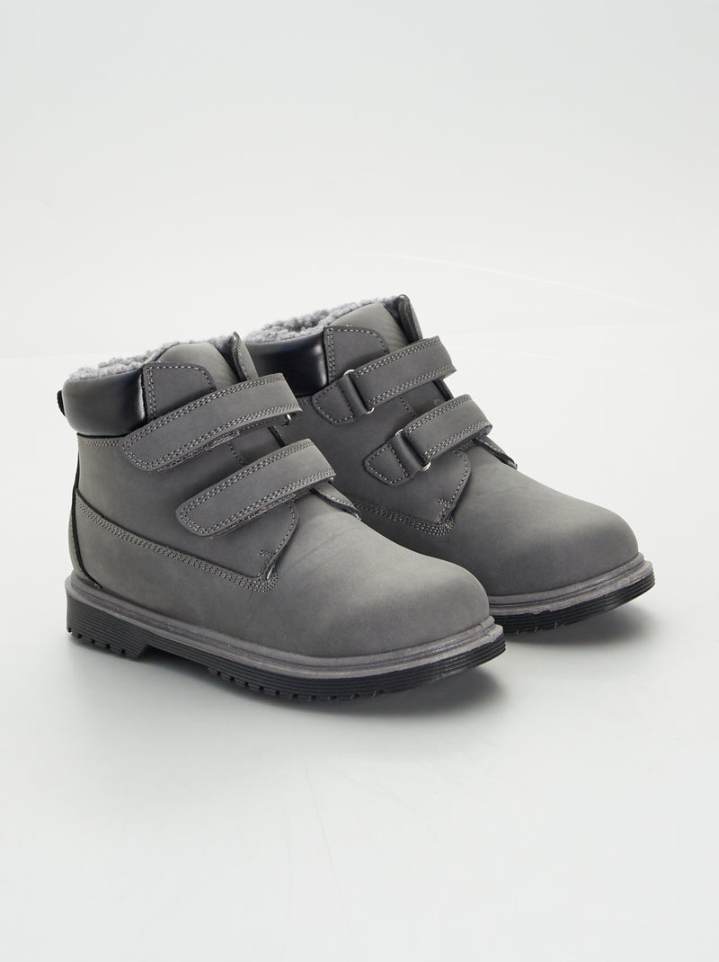 Botines con forro interior borreguito GRIS - Kiabi