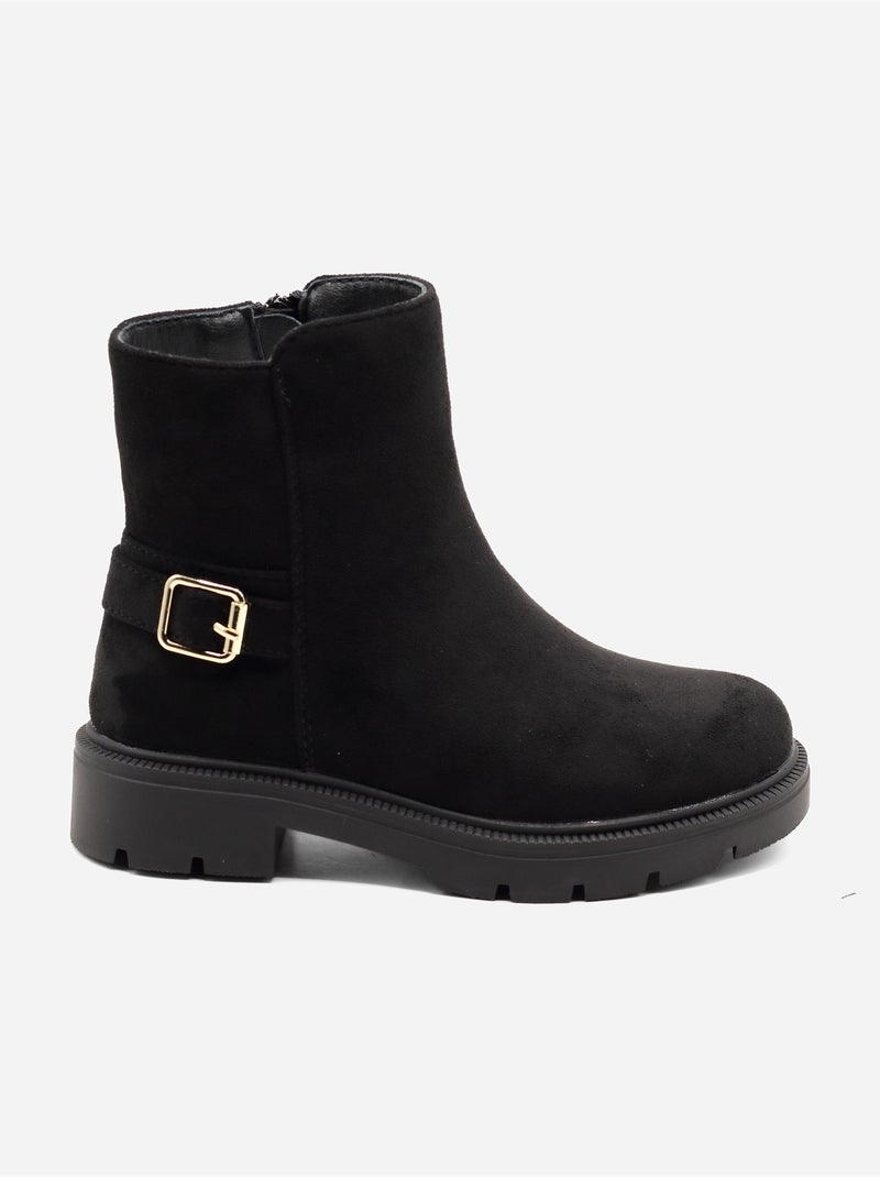 Botines con hebilla Negro - Kiabi