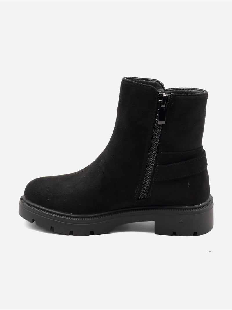 Botines con hebilla Negro - Kiabi