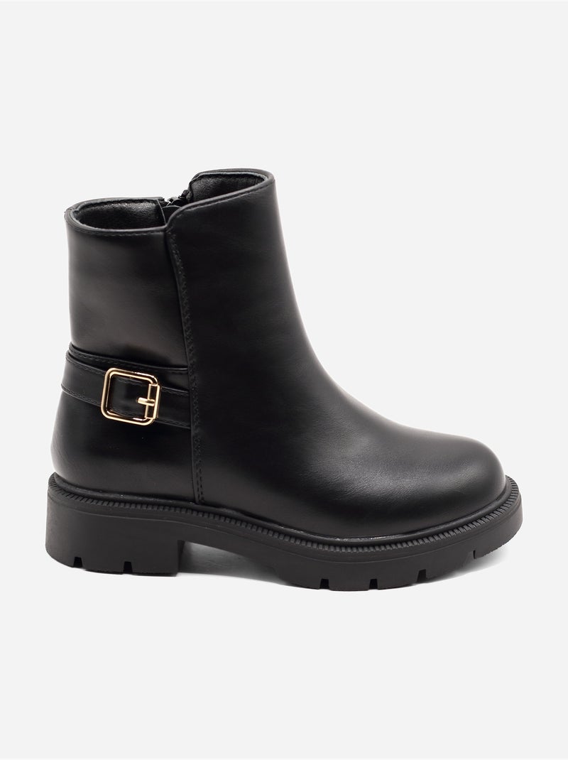 Botines con hebilla Negro - Kiabi
