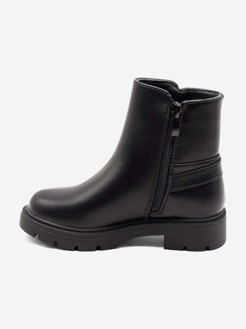 Botines con hebilla Negro - Kiabi