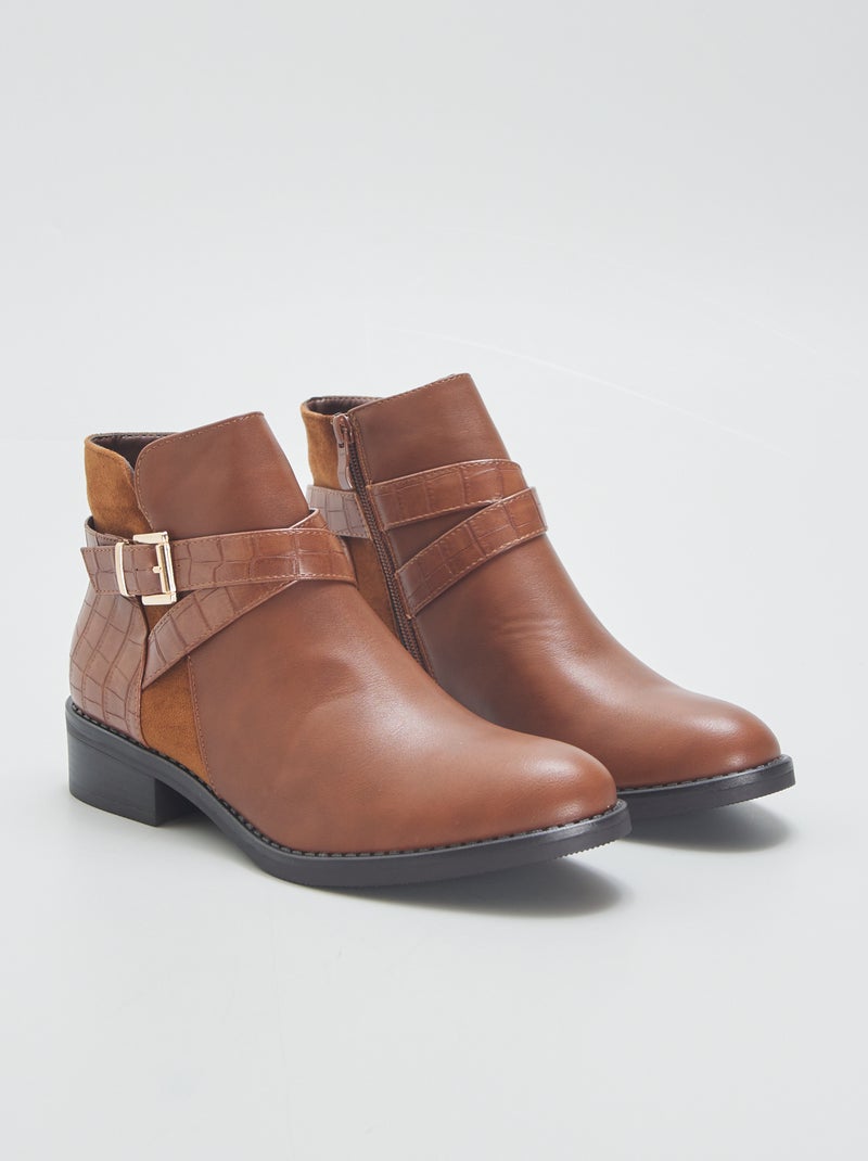Botines con hebillas de fantasía BEIGE - Kiabi