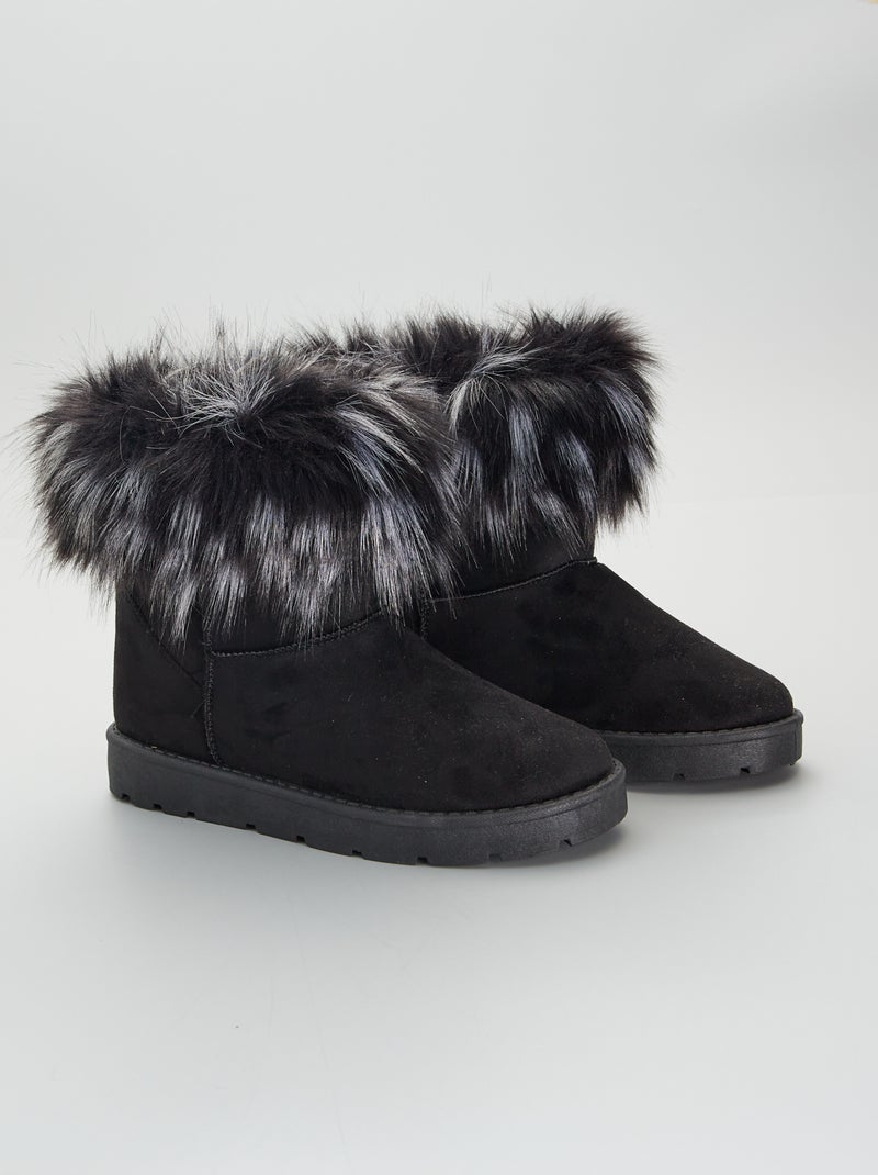 Botines con interior forrado NEGRO - Kiabi