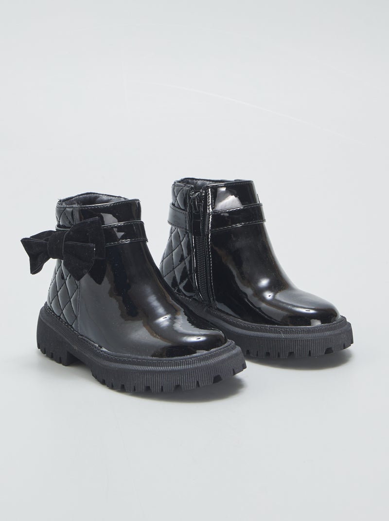 Botines con lazo NEGRO - Kiabi