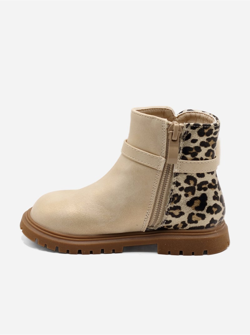 Botines con lazos Crema - Kiabi