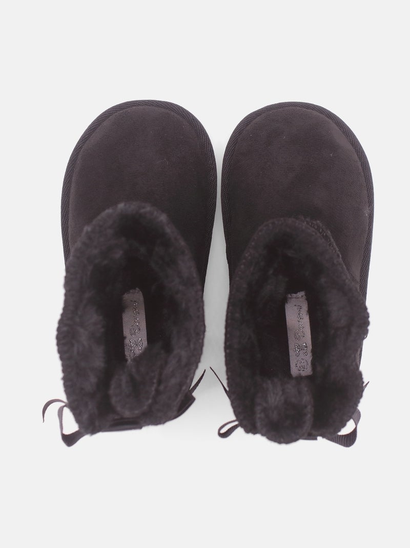 Botines con lazos Negro - Kiabi