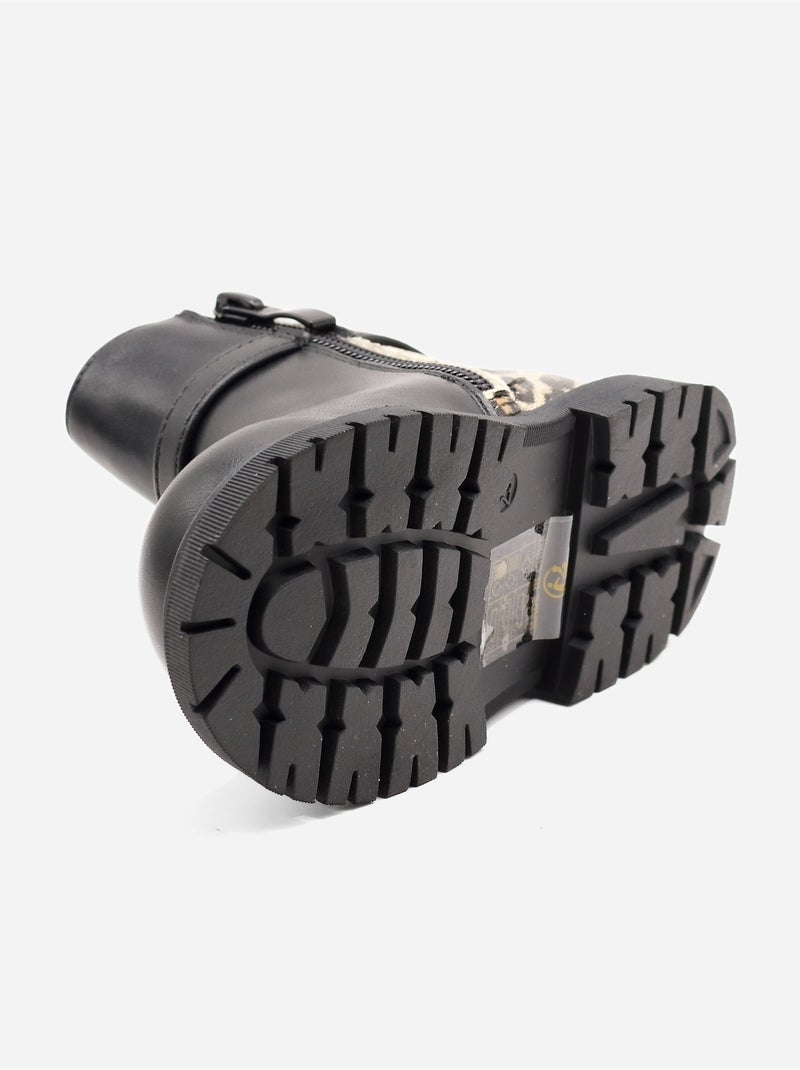 Botines con lazos Negro - Kiabi