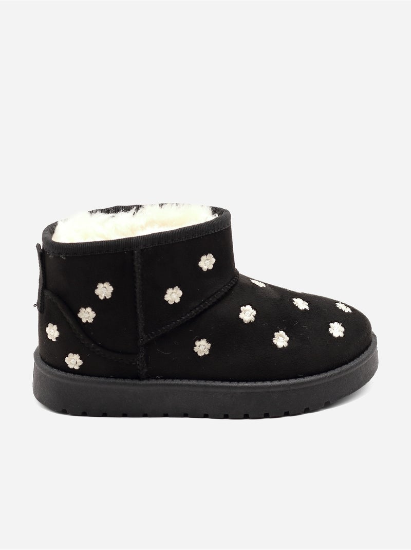 Botines con motivos florales Negro - Kiabi