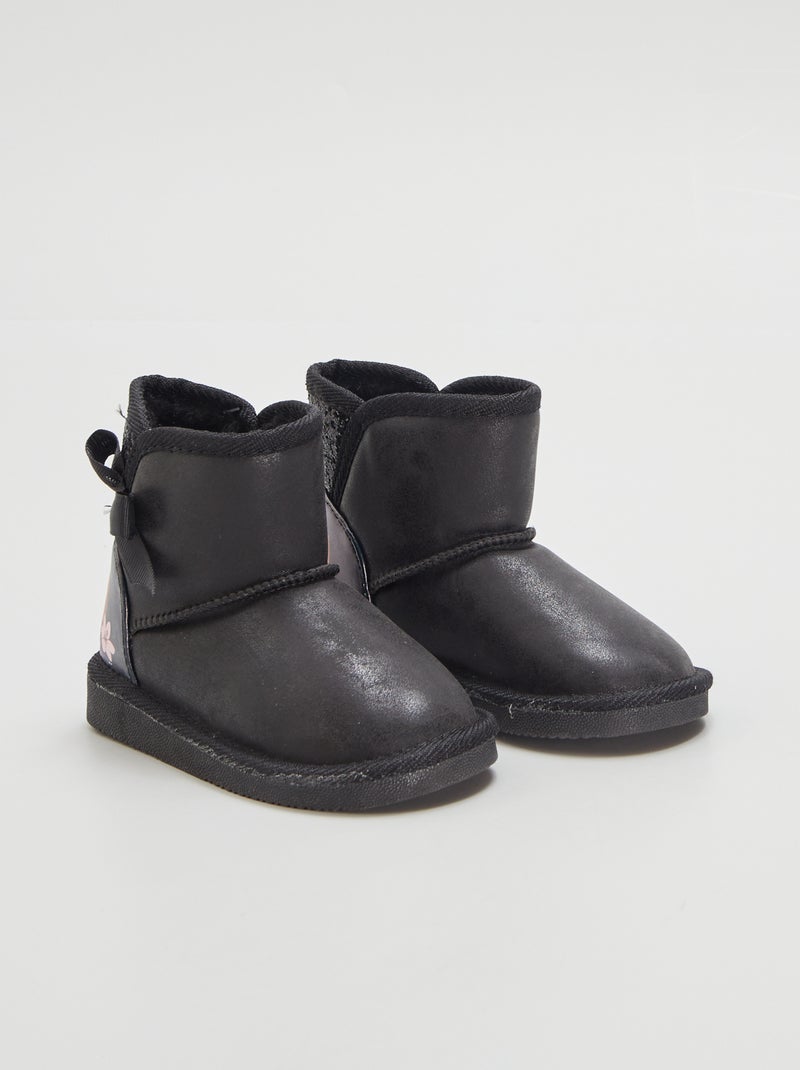 Botines con pelo 'Frozen' NEGRO - Kiabi