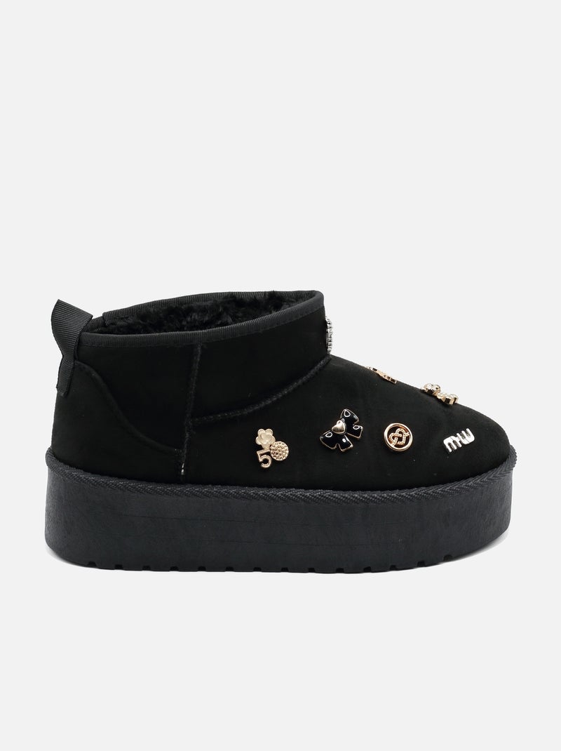 Botines con plataforma Negro - Kiabi