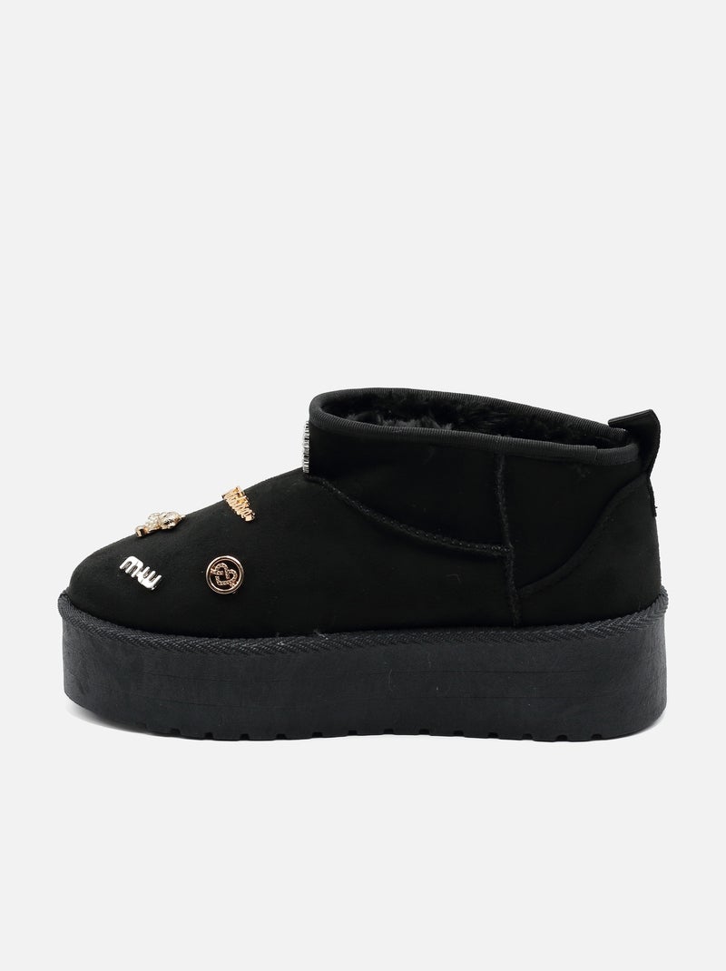 Botines con plataforma Negro - Kiabi