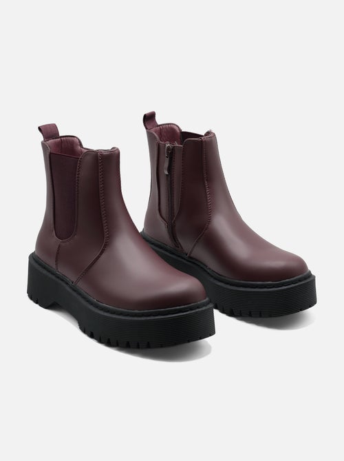 Botines con suela dentada - Kiabi