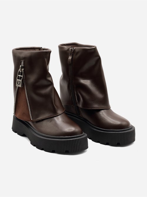 Botines con suela dentada - Kiabi