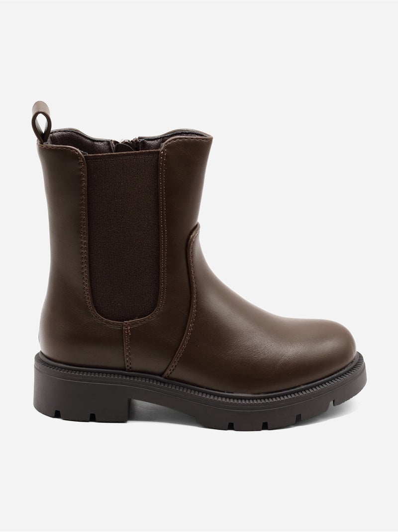 Botines con suela dentada Marrón - Kiabi
