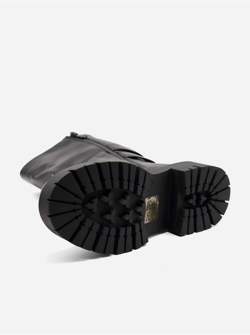 Botines con suela dentada Negro - Kiabi