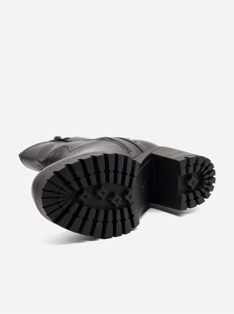 Botines con suela dentada Negro - Kiabi
