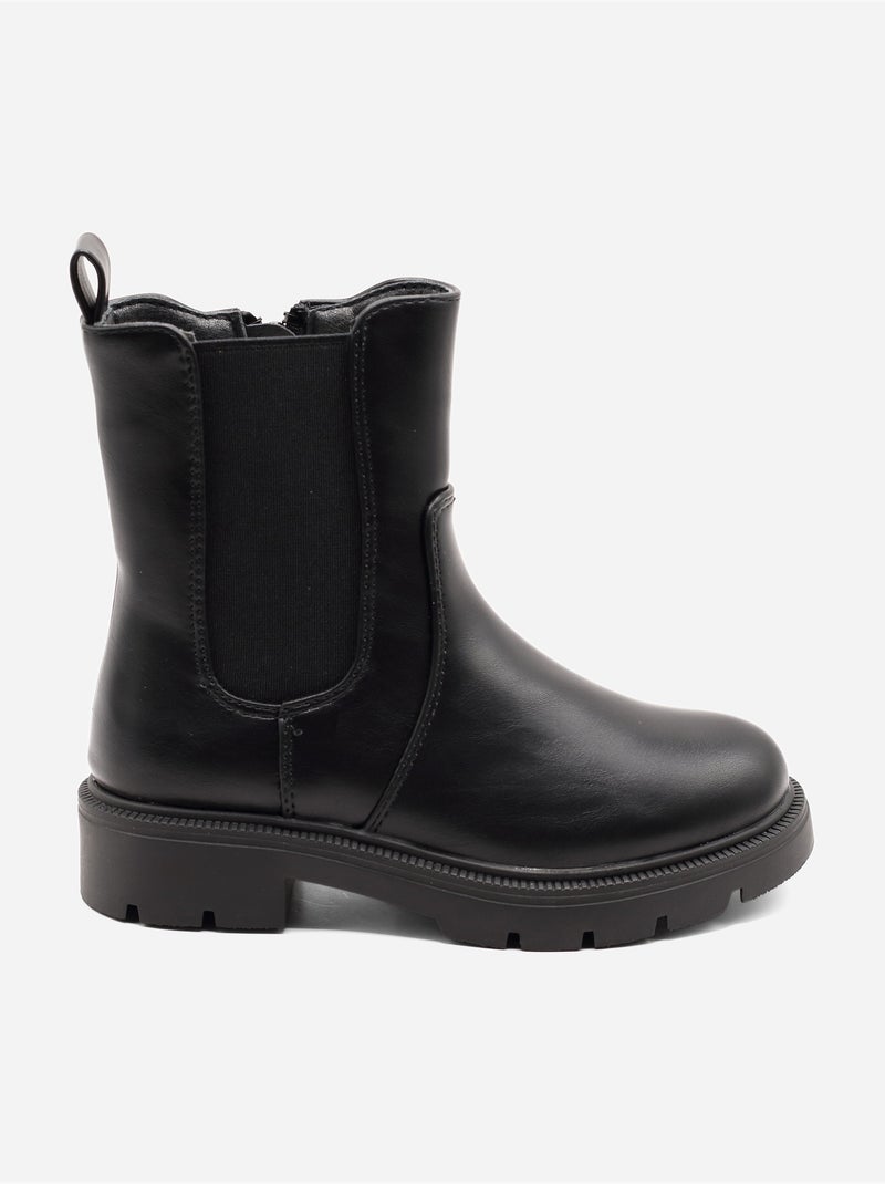 Botines con suela dentada Negro - Kiabi