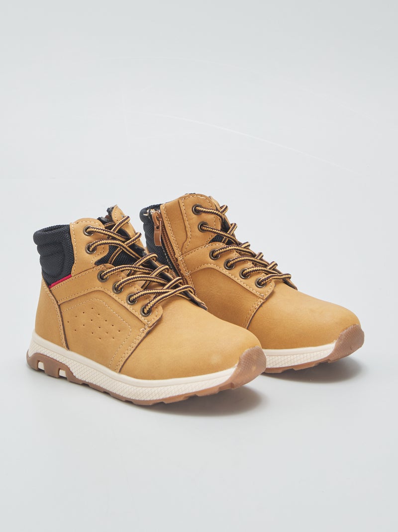 Botines con suela deportiva MARRON - Kiabi