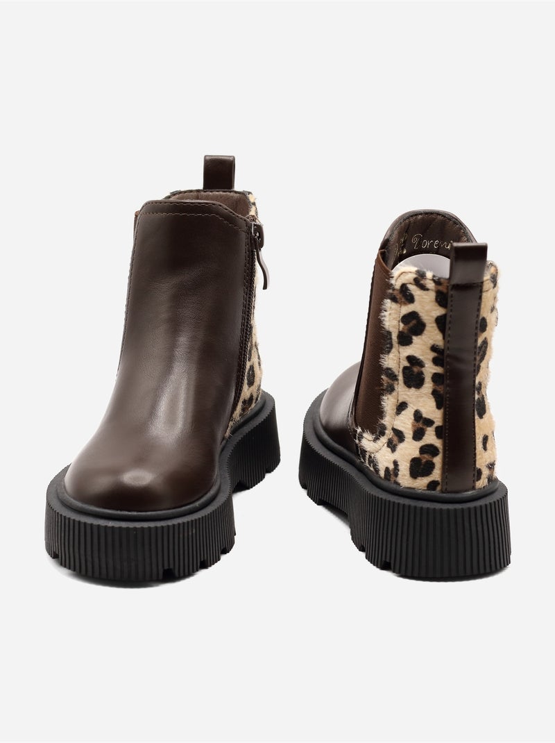 Botines con suela gruesa Marrón - Kiabi
