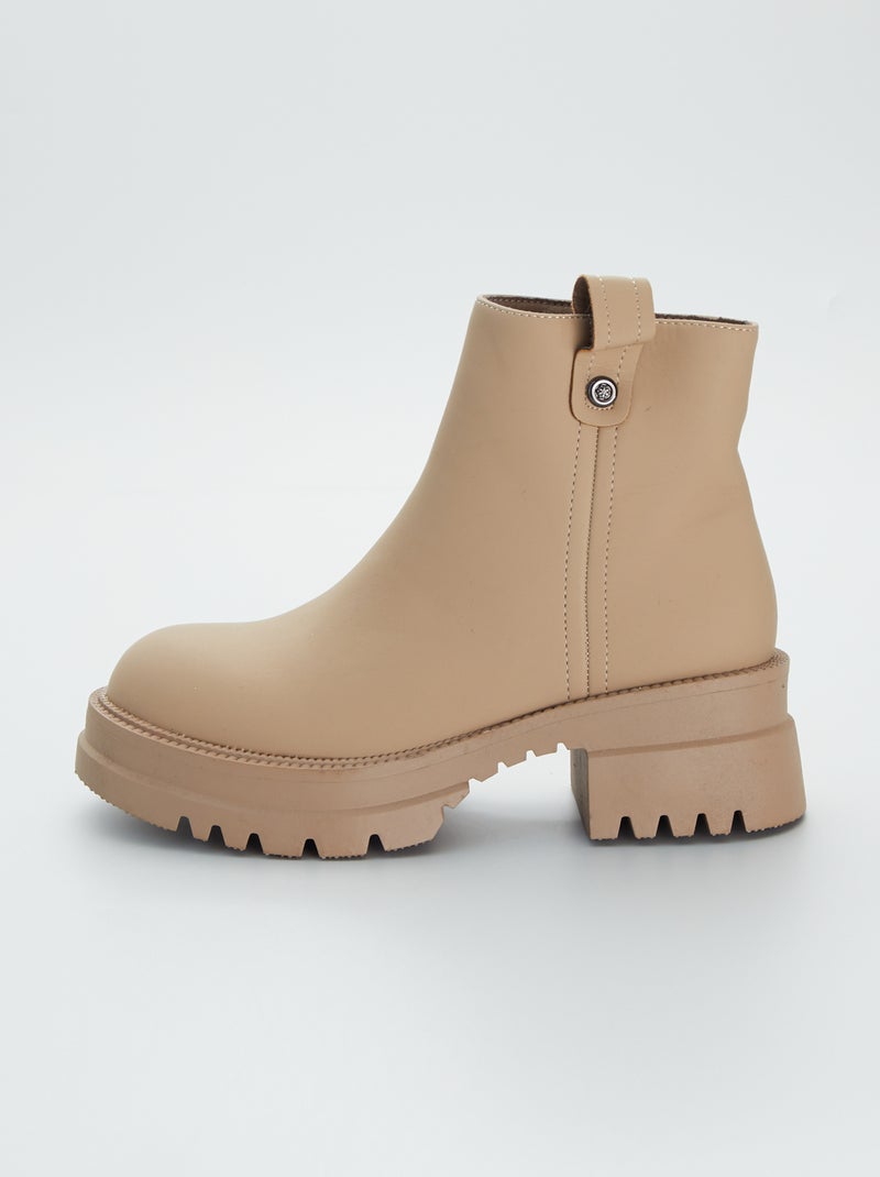 Botines con suela gruesa NARANJA - Kiabi