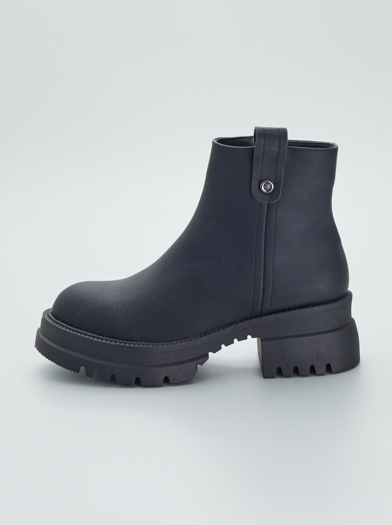 Botines con suela gruesa negro - Kiabi