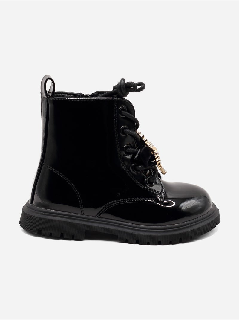 Botines con un lazo decorativo Negro - Kiabi