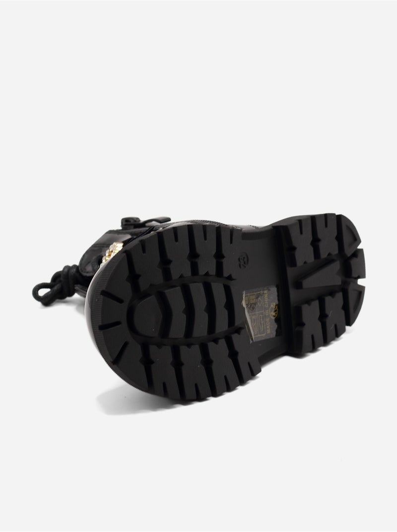 Botines con un lazo decorativo Negro - Kiabi