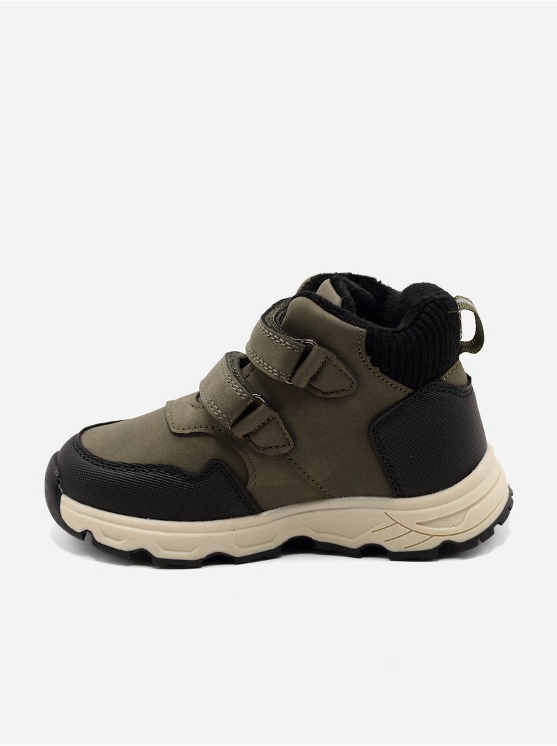 Botines con velcro Blanco Caqui - Kiabi