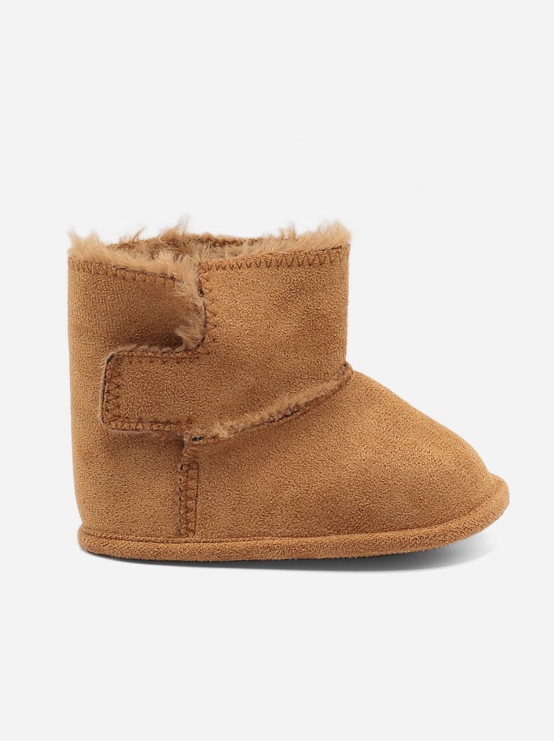 Botines con velcro Camel - Kiabi